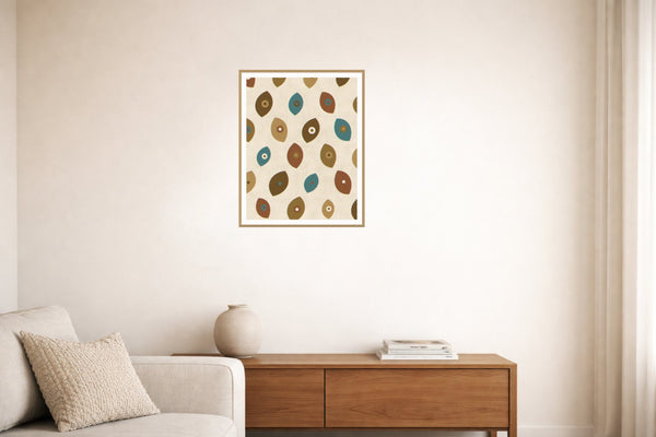 Aged Bronze Ankara Printable Wall Art – Limited Edition Giclée Art Print | Instant Digital Download — Living room lifestyle