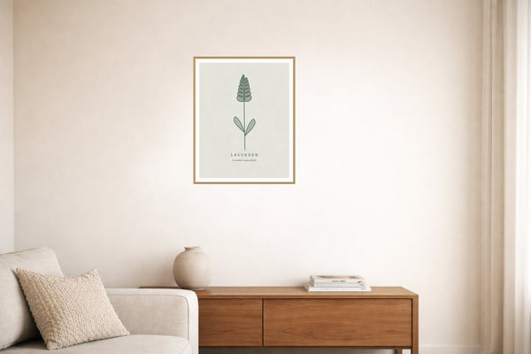 Soft Sage Lavender Printable Wall Art – Limited Edition Giclée Art Print | Instant Digital Download — Living room lifestyle