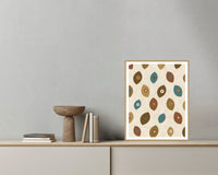 Aged Bronze Ankara Printable Wall Art – Limited Edition Giclée Art Print | Instant Digital Download — Grey wall with bowl
