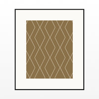 Aged Bronze Geometric Art Print – Fine Art Giclée Digital Download | Signed 50-Edition — Black gallery mat
