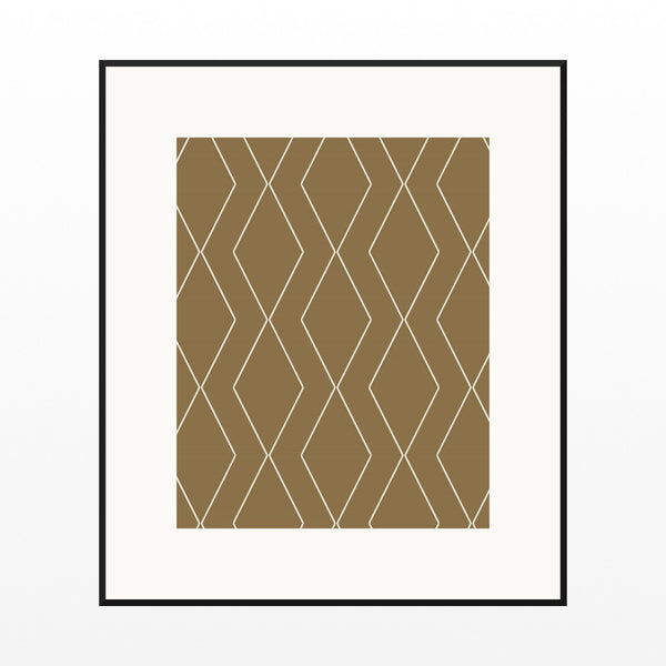Aged Bronze Geometric Art Print – Fine Art Giclée Digital Download | Signed 50-Edition — Black gallery mat