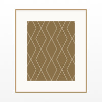 Aged Bronze Geometric Art Print – Fine Art Giclée Digital Download | Signed 50-Edition — Natural gallery mat