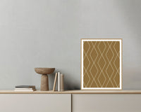 Aged Bronze Geometric Art Print – Fine Art Giclée Digital Download | Signed 50-Edition — Grey wall with bowl