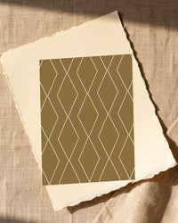 Aged Bronze Geometric Art Print – Fine Art Giclée Digital Download | Signed 50-Edition — Paper/edge detail