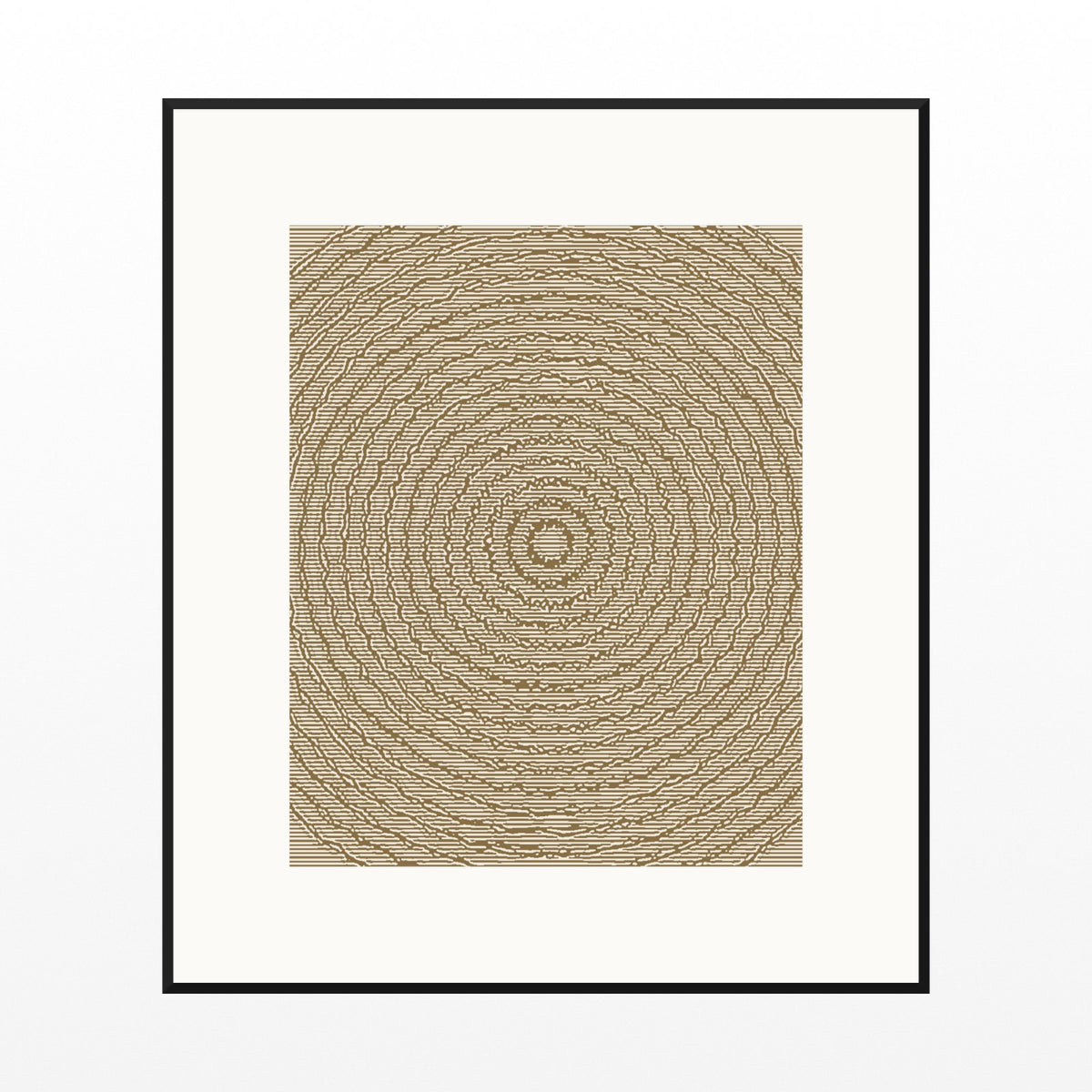 Aged Bronze Linear Wall Art Print – Signed Limited Edition Giclée | Modern Gallery Decor — Black gallery mat