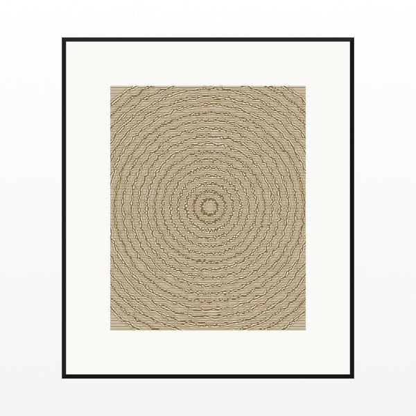Aged Bronze Linear Wall Art Print – Signed Limited Edition Giclée | Modern Gallery Decor — Black gallery mat