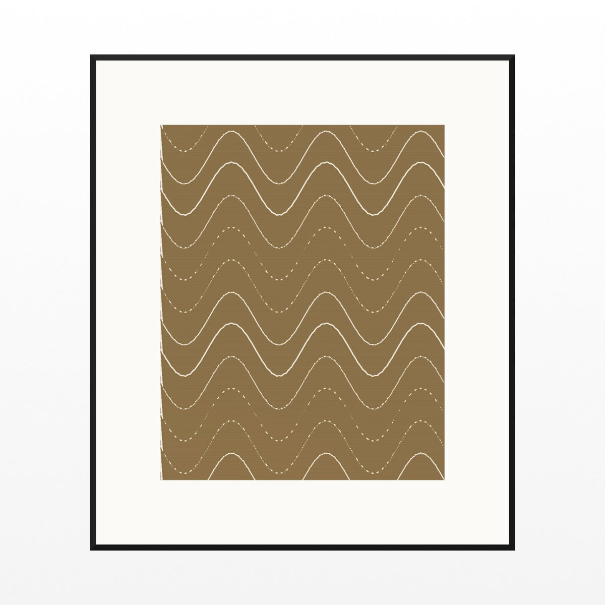 Aged Bronze Retro 70s Wall Art Print  — Black gallery mat