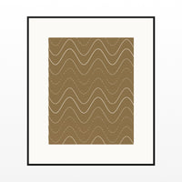Aged Bronze Retro 70s Wall Art Print  — Black gallery mat