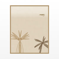 Aged Bronze Seabird Printable Wall Art – Limited Edition Giclée Art Print | Instant Digital Download — Floating natural frame