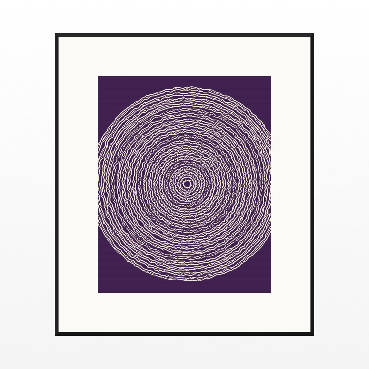 Amethyst & Bronze Geometric Wall Art Print – Signed Limited Edition Giclée | Modern Gallery Decor — Black gallery mat