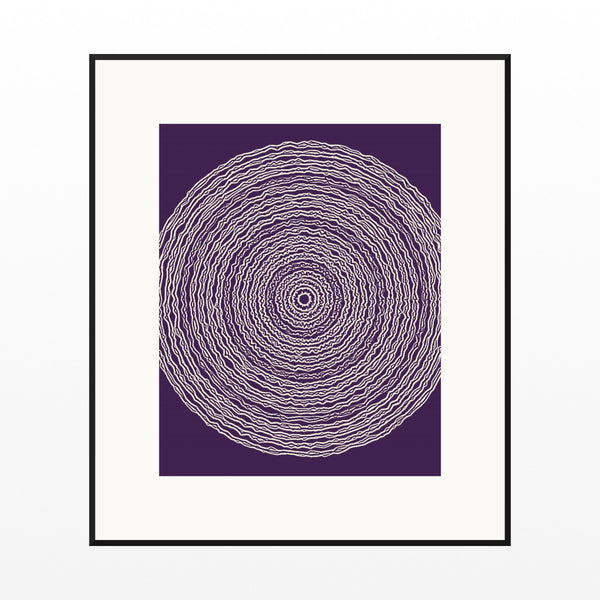 Amethyst & Bronze Geometric Wall Art Print – Signed Limited Edition Giclée | Modern Gallery Decor — Black gallery mat