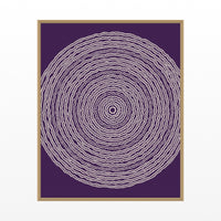 Amethyst & Bronze Geometric Wall Art Print – Signed Limited Edition Giclée | Modern Gallery Decor — Floating natural frame