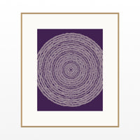 Amethyst & Bronze Geometric Wall Art Print – Signed Limited Edition Giclée | Modern Gallery Decor — Natural gallery mat