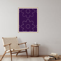 Amethyst & Bronze Retro 70s Wall Art Print  — Reading nook