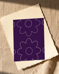 Amethyst & Bronze Retro 70s Wall Art Print  — Paper/edge detail