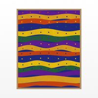 Ankara Brights Ankara Printable Wall Art – Limited Edition Giclée Art Print | Instant Digital Download — Floating natural frame