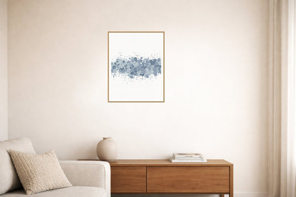 Batik Brown Paint Splatter Wall Art Print – Signed Limited Edition Giclée | Modern Gallery Decor — Living room lifestyle