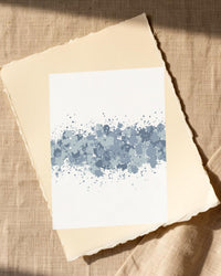 Batik Brown Paint Splatter Wall Art Print – Signed Limited Edition Giclée | Modern Gallery Decor — Paper/edge detail