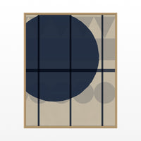 Bauhaus Primary Ombré Gradient Art Print – Fine Art Giclée Digital Download | Signed 50-Edition — Floating natural frame
