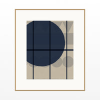 Bauhaus Primary Ombré Gradient Art Print – Fine Art Giclée Digital Download | Signed 50-Edition — Natural gallery mat