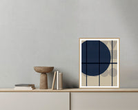 Bauhaus Primary Ombré Gradient Art Print – Fine Art Giclée Digital Download | Signed 50-Edition — Grey wall with bowl