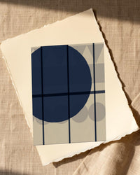 Bauhaus Primary Ombré Gradient Art Print – Fine Art Giclée Digital Download | Signed 50-Edition — Paper/edge detail