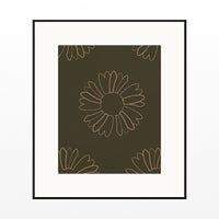 Black & Gold Ankara Printable Wall Art – Limited Edition Giclée Art Print | Instant Digital Download — Black gallery mat