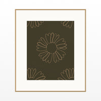 Black & Gold Ankara Printable Wall Art – Limited Edition Giclée Art Print | Instant Digital Download — Natural gallery mat