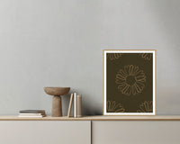 Black & Gold Ankara Printable Wall Art – Limited Edition Giclée Art Print | Instant Digital Download — Grey wall with bowl