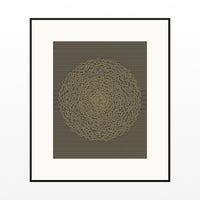 Black & Gold Linear Wall Art Print – Signed Limited Edition Giclée | Modern Gallery Decor — Black gallery mat