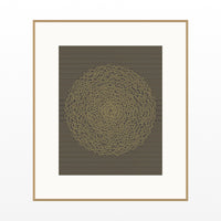 Black & Gold Linear Wall Art Print – Signed Limited Edition Giclée | Modern Gallery Decor — Natural gallery mat