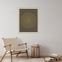 Black & Gold Linear Wall Art Print – Signed Limited Edition Giclée | Modern Gallery Decor — Reading nook