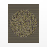 Black & Gold Linear Wall Art Print – Signed Limited Edition Giclée | Modern Gallery Decor — Unframed flat preview