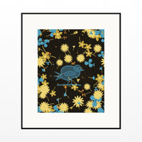 Black & Gold Songbird Wall Art Print – Signed Limited Edition Giclée | Modern Gallery Decor — Black gallery mat