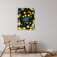 Black & Gold Songbird Wall Art Print – Signed Limited Edition Giclée | Modern Gallery Decor — Reading nook