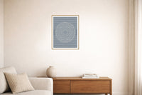 Blue-Gray Mist Linear Wall Art Print – Signed Limited Edition Giclée | Modern Gallery Decor — Living room lifestyle