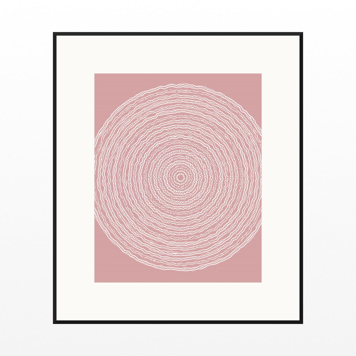 Blush Whisper Geometric Wall Art Print – Signed Limited Edition Giclée | Modern Gallery Decor — Black gallery mat