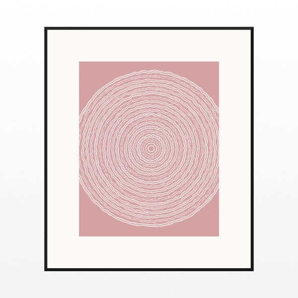 Blush Whisper Geometric Wall Art Print – Signed Limited Edition Giclée | Modern Gallery Decor — Black gallery mat