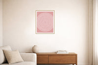 Blush Whisper Geometric Wall Art Print – Signed Limited Edition Giclée | Modern Gallery Decor — Living room lifestyle