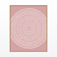 Blush Whisper Geometric Wall Art Print – Signed Limited Edition Giclée | Modern Gallery Decor — Floating natural frame