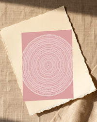 Blush Whisper Geometric Wall Art Print – Signed Limited Edition Giclée | Modern Gallery Decor — Paper/edge detail