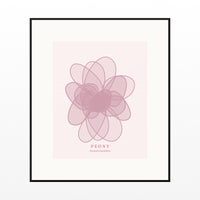 Blush Whisper Peony Art Print – Fine Art Giclée Digital Download | Signed 50-Edition — Black gallery mat