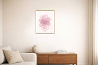 Blush Whisper Peony Art Print – Fine Art Giclée Digital Download | Signed 50-Edition — Living room lifestyle