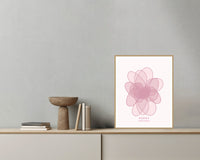 Blush Whisper Peony Art Print – Fine Art Giclée Digital Download | Signed 50-Edition — Grey wall with bowl