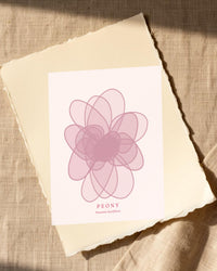 Blush Whisper Peony Art Print – Fine Art Giclée Digital Download | Signed 50-Edition — Paper/edge detail
