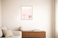 Blush Whisper Seabird Printable Wall Art – Limited Edition Giclée Art Print | Instant Digital Download — Living room lifestyle