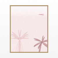 Blush Whisper Seabird Printable Wall Art – Limited Edition Giclée Art Print | Instant Digital Download — Floating natural frame