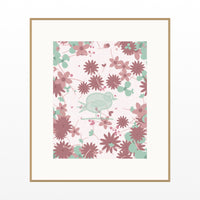 Blush Whisper Songbird Wall Art Print – Signed Limited Edition Giclée | Modern Gallery Decor — Natural gallery mat