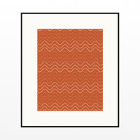 Bold Modern Retro 70s Wall Art Print  — Black gallery mat