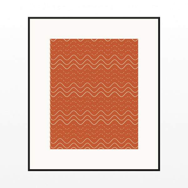 Bold Modern Retro 70s Wall Art Print  — Black gallery mat